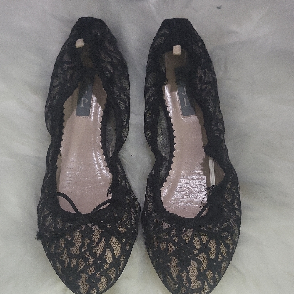 SJP by Sarah Jessica Parker Black Lace Flats